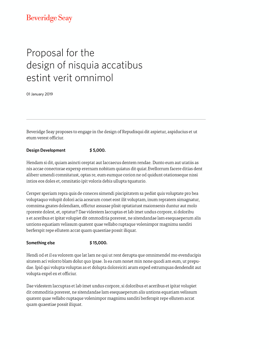 Sample project agreement: long form, page 1