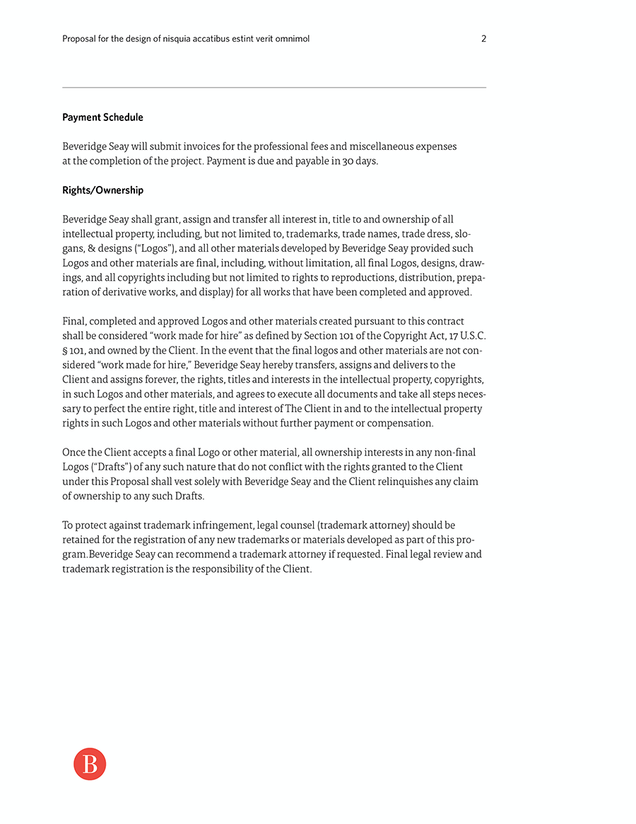 Sample project agreement: long form, page 2